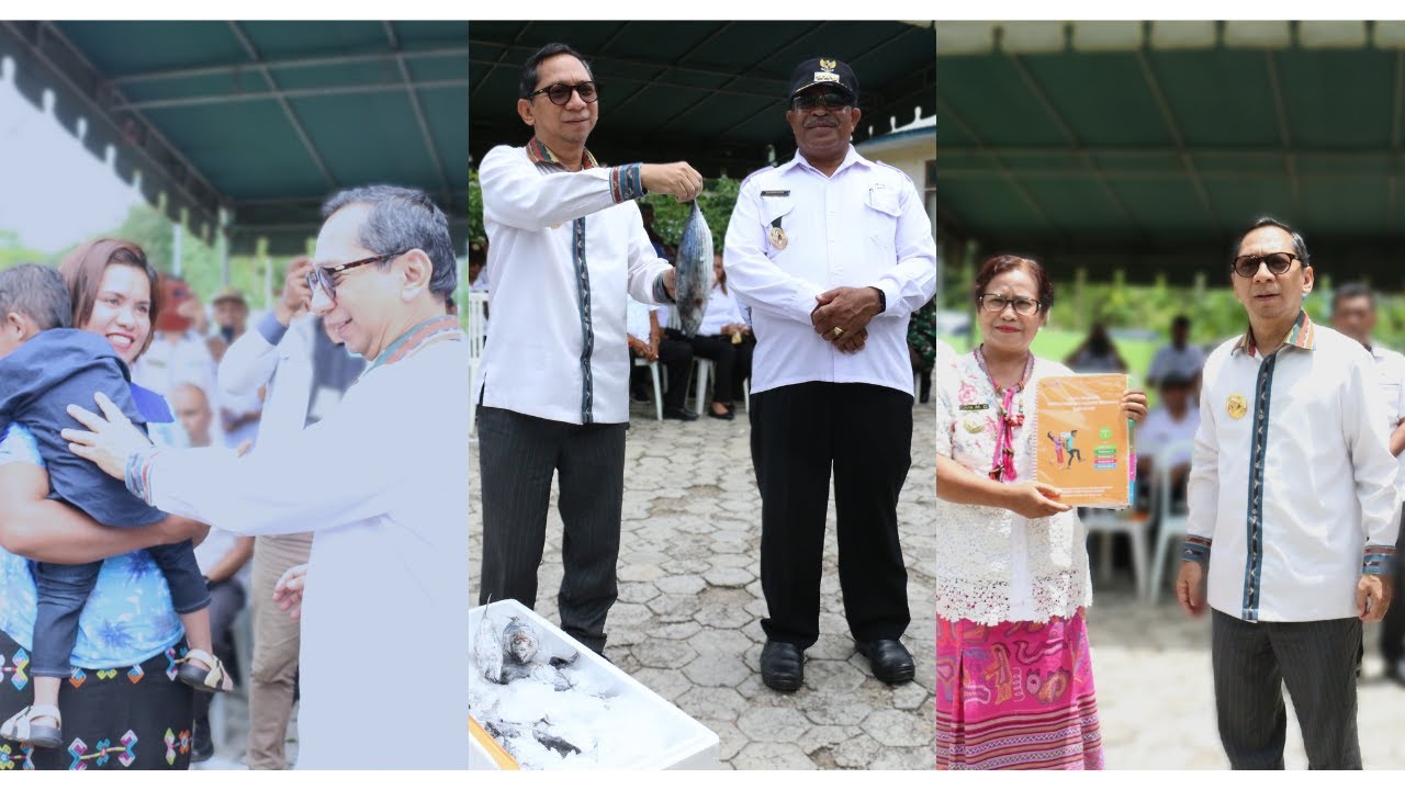 Pj. Gubernur NTT menyerahkan Bantuan Bahan Formula 75&100 untuk balita gizi buruk di Siso, Kab. TTS